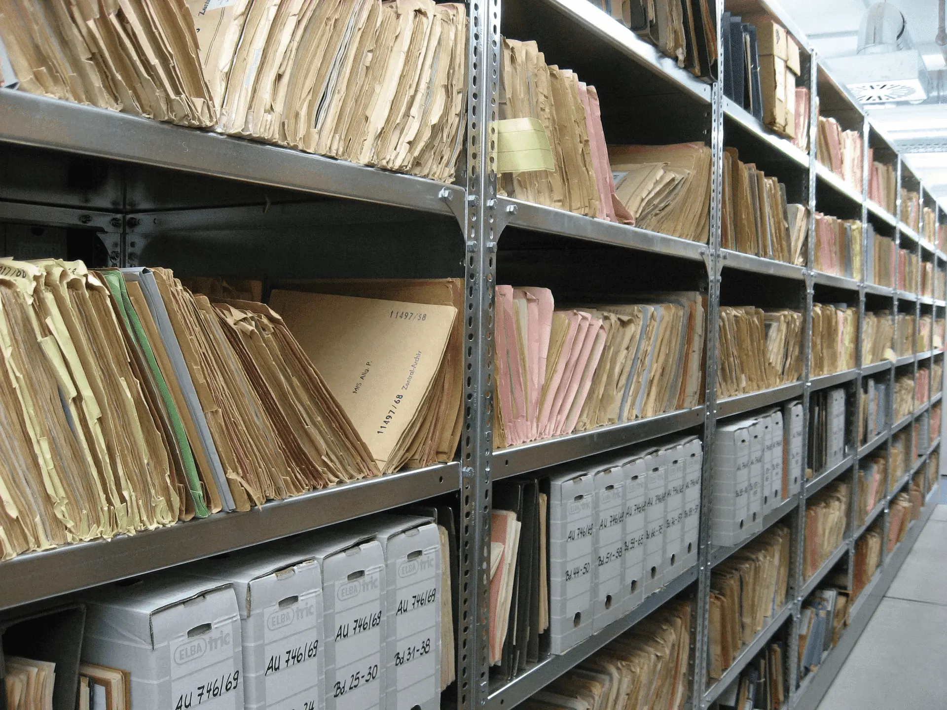 Archive Deposit Steel Shelfs